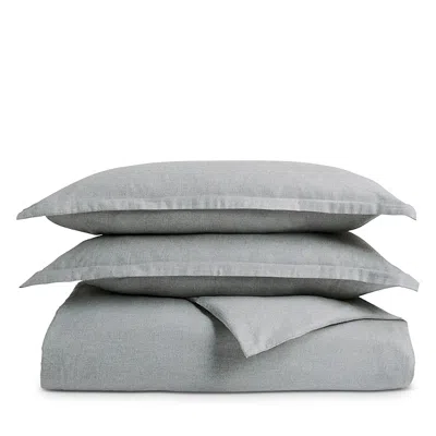 Christy Flannel Marl Solid Duvet Cover Set, Full Queen In Gray