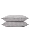 Christy Flannel Marl Stripe Standard Pillowcase, Pair In Gray