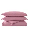 Christy Gingham Ruffle Duvet Cover Set, Full Queen In Pink