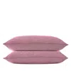 Christy Gingham Ruffle King Pillowcase, Pair In Burgundy