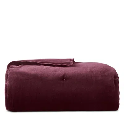Christy Harewood Reversible Cotton Velvet Bedspread, Full/queen In Red