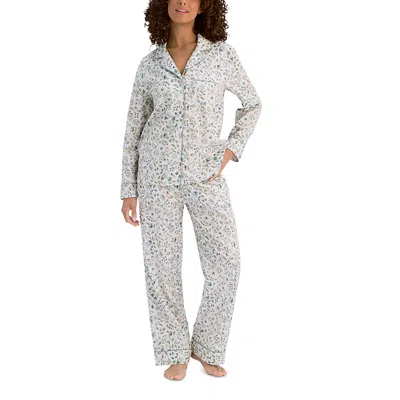 Christy Ivy Croft Cotton Sateen Pajama Set In Multi