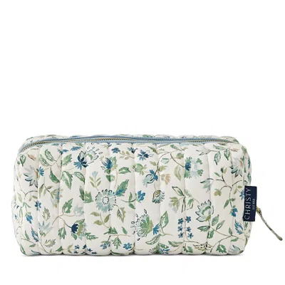 Christy Ivy Croft Sateen Quilted Makeup Bag In Pink