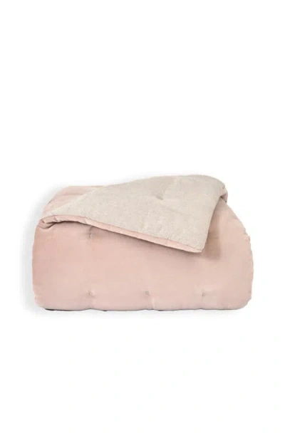 Christy Jaipur Luxury Cotton Velvet Quilted Throw In Pink