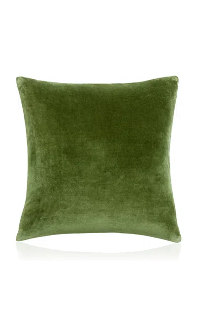 Christy - Jaipur Velvet Cushion - Olive In Green