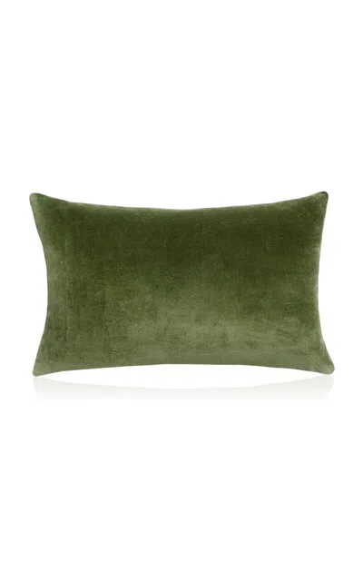 Christy - Jaipur Velvet Cushion - Olive In Green