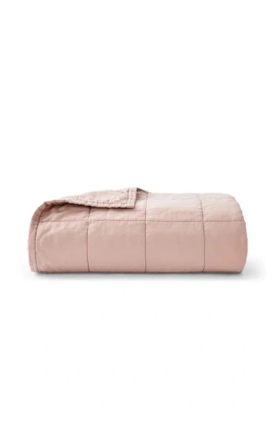Christy Laundered Cotton Luxury Percale Quilted Bedspread In Pink