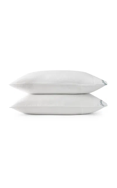 Christy - Lucerne Scallop King Pillowcase Set - Blue