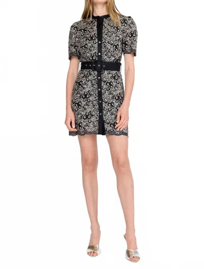 Christy Lynn Alex Dress In Onyx Embroidery In Multi