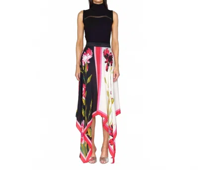Christy Lynn Arlo Skirt In Multi Orchid In Black