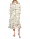 Christy Lynn Blake Midi Dress In Mosiac Ivory In Neutral