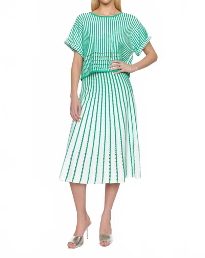 Christy Lynn Colton Skirt In Pinstripe Green