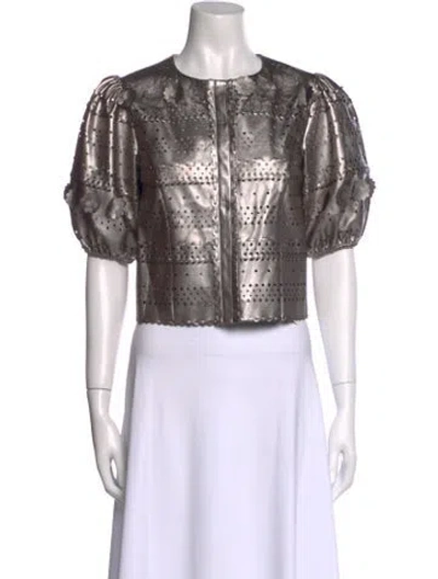 Pre-owned Christy Lynn Crew Neck Short Sleeve Crop Top W/ Tags In Multi