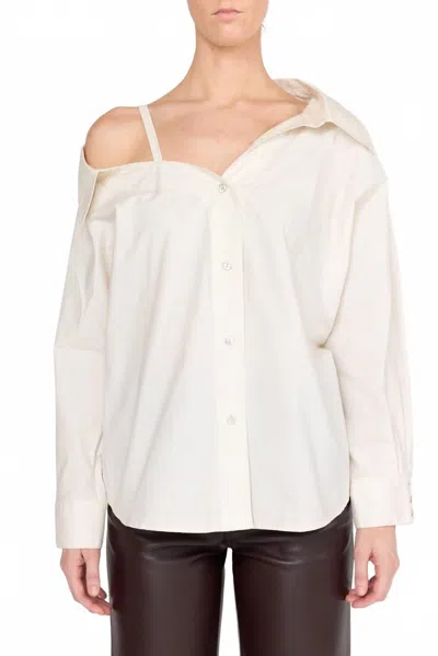 Christy Lynn Dasha Long Sleeve Top In Ecru In Pink