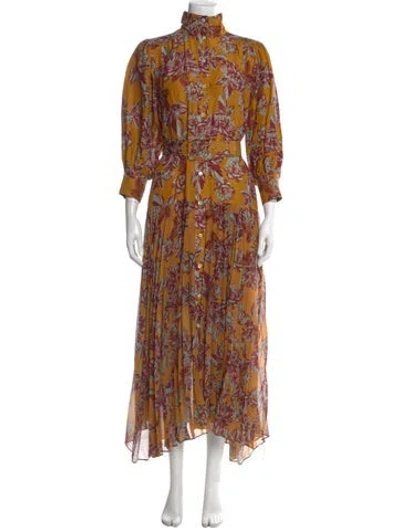 Pre-owned Christy Lynn Floral Print Long Dress W/ Tags In Multi