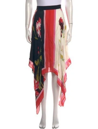 Pre-owned Christy Lynn Floral Print Long Skirt In Multicolor
