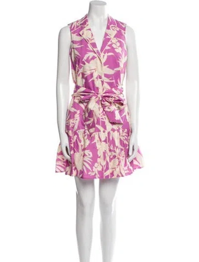 Pre-owned Christy Lynn Floral Print Mini Dress In Multi
