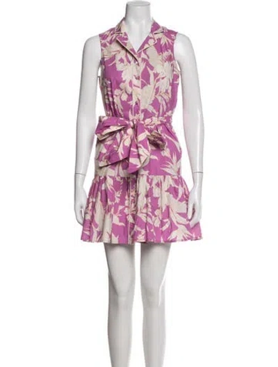 Pre-owned Christy Lynn Floral Print Mini Dress In Multi