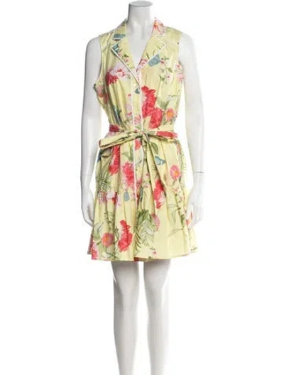 Pre-owned Christy Lynn Floral Print Mini Dress In Multi