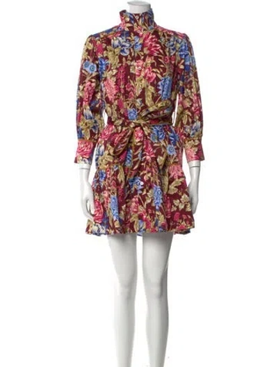 Pre-owned Christy Lynn Floral Print Mini Dress W/ Tags In Multi