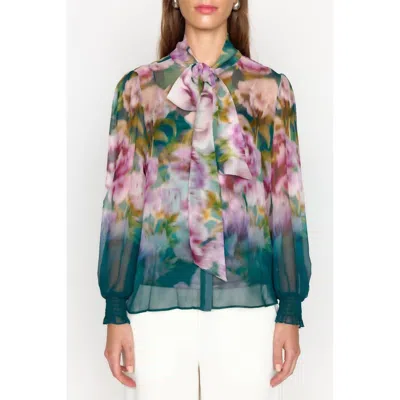 Christy Lynn Georgie Blouse In Blossom Ombre In Multi