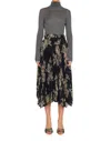 Christy Lynn Gwen Skirt In Black Rose In Pink