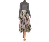 Christy Lynn Gwen Skirt In Midnight Garden In Multi