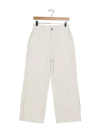 Pre-owned Christy Lynn High-rise Straight Leg Jeans In White