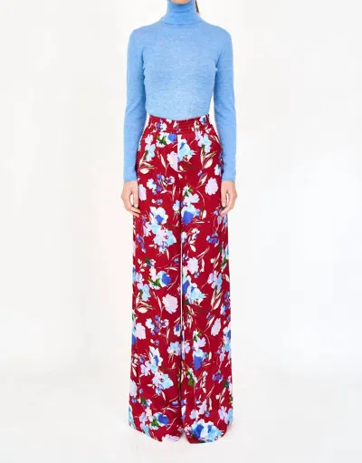 Christy Lynn Jade Pant In Crimson Fleur In Red