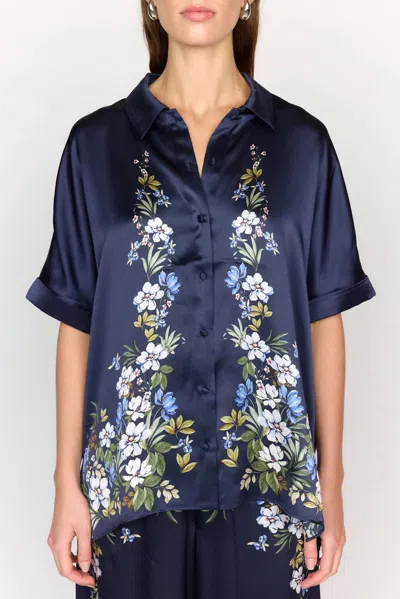 Christy Lynn James Short Sleeve Top In Blue