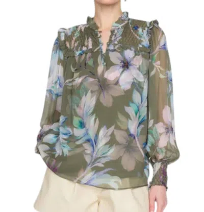 Christy Lynn Jasmine Top In Viridian Prism In Multi