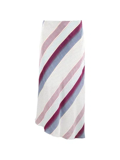 Christy Lynn Josie Asymmetric Striped Midi Skirt In Multi