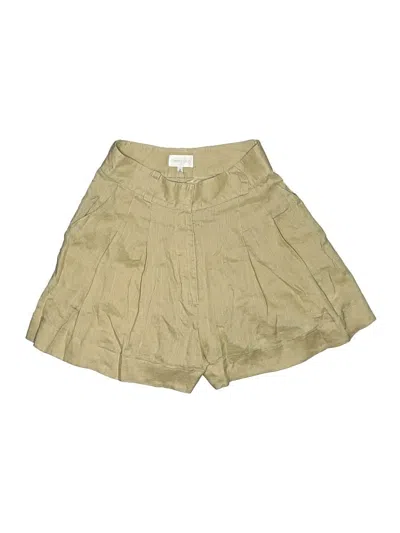 Pre-owned Christy Lynn Khaki Shorts In Gold