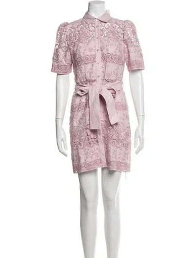 Pre-owned Christy Lynn Lace Pattern Mini Dress W/ Tags In Purple