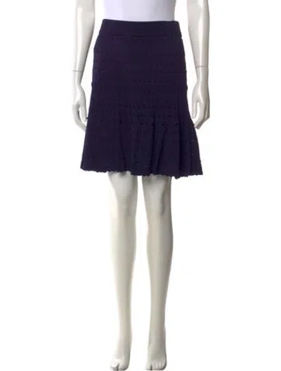 Pre-owned Christy Lynn Lace Pattern Mini Skirt W/ Tags In Blue