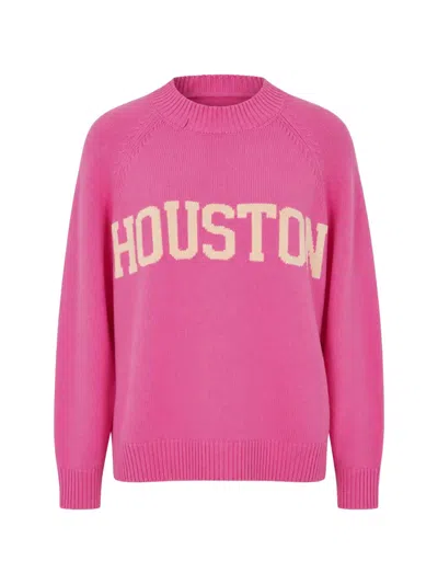 Christy Lynn Lettering-print Sweater In Pink