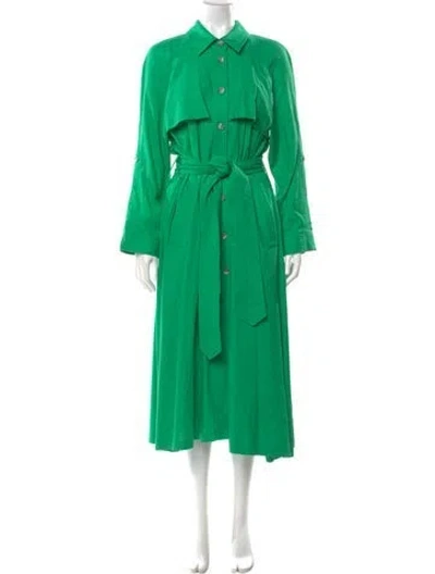 Pre-owned Christy Lynn Linen Long Dress W/ Tags In Green