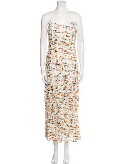 Pre-owned Christy Lynn Linen Long Dress W/ Tags In Neutral