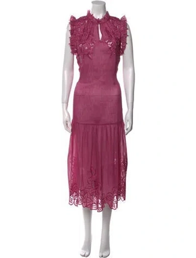 Pre-owned Christy Lynn Linen Long Dress W/ Tags In Pink