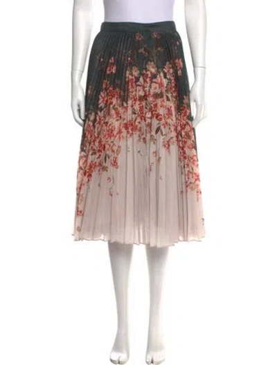 Pre-owned Christy Lynn Linen Midi Length Skirt W/ Tags In Neutral