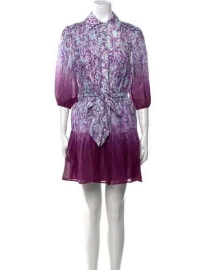 Pre-owned Christy Lynn Linen Mini Dress W/ Tags In Purple