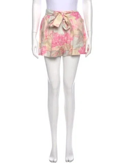 Pre-owned Christy Lynn Linen Mini Shorts W/ Tags In Blue