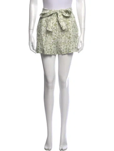 Pre-owned Christy Lynn Linen Mini Shorts In White