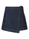 Christy Lynn Maddie Buckle-fastening Wrap Shorts In Blue