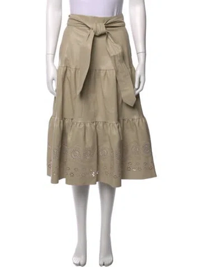 Pre-owned Christy Lynn Midi Length Skirt In Neutrals