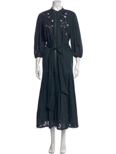 Pre-owned Christy Lynn Mock Neck Long Dress In Multi