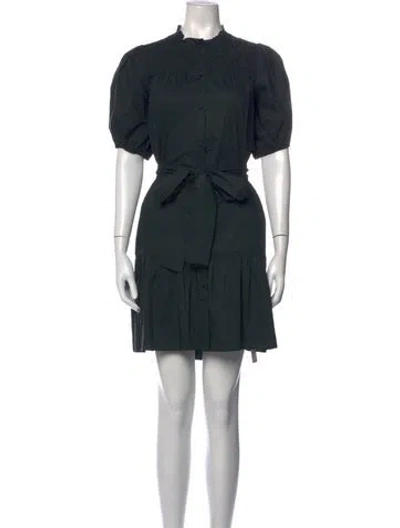 Pre-owned Christy Lynn Mock Neck Mini Dress In Green