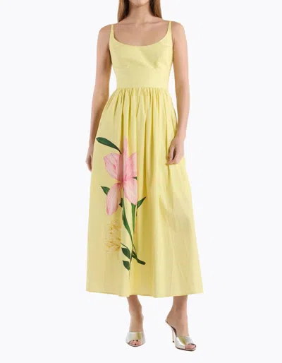 Christy Lynn Nixie Midi Dress In Cote Yellow