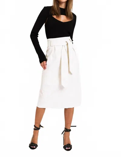 Christy Lynn Paola Midi Skirt In Bone In White