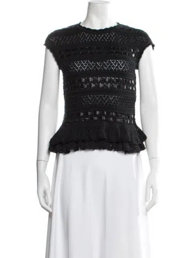 Pre-owned Christy Lynn Patterned Crew Neck Sweater W/ Tags In Black
